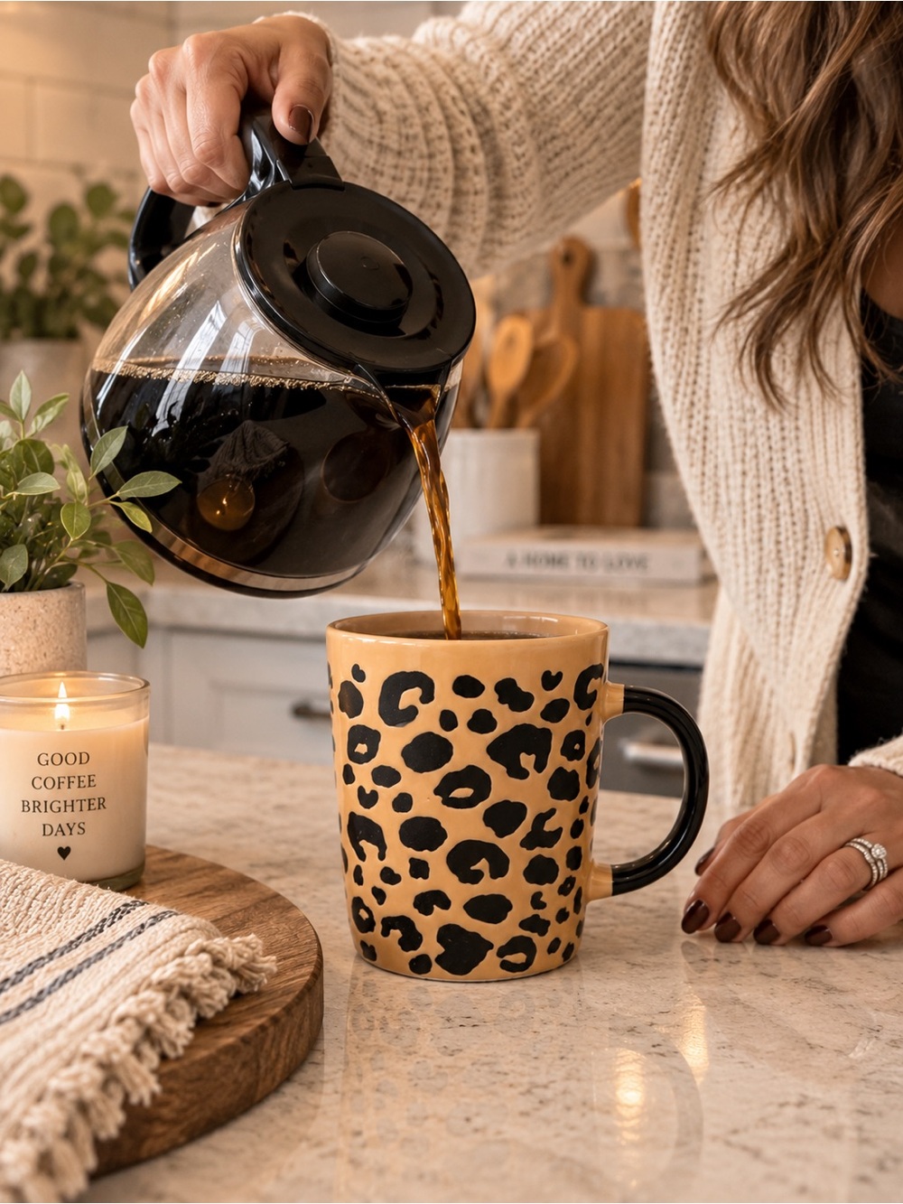 Prima Design | Wild at Heart Leopard Print Coffee Mug 🐆☕🤎